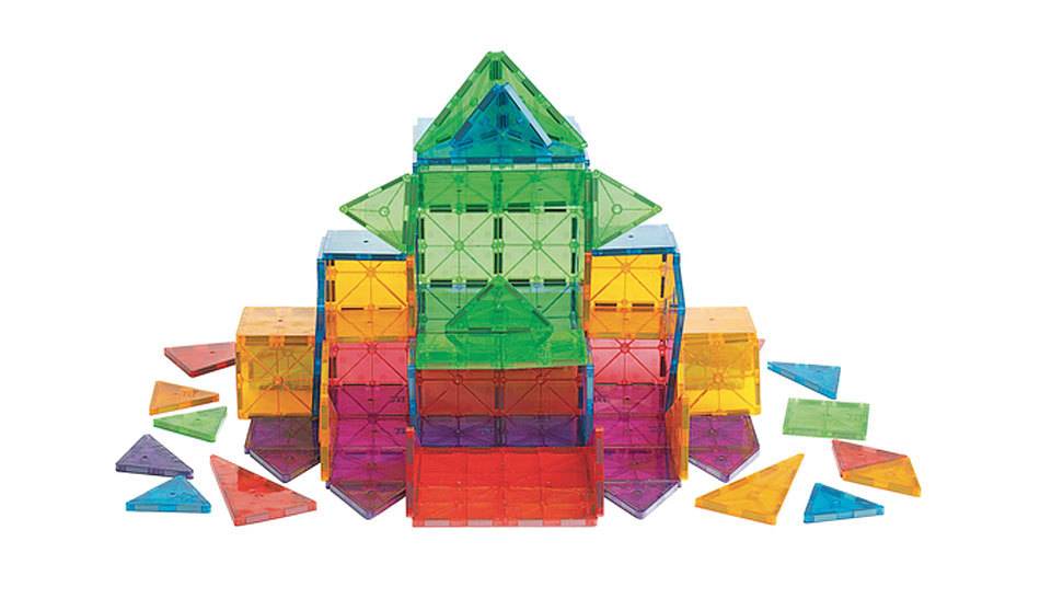 Magna-Tiles Clear Colors 100-pc Set