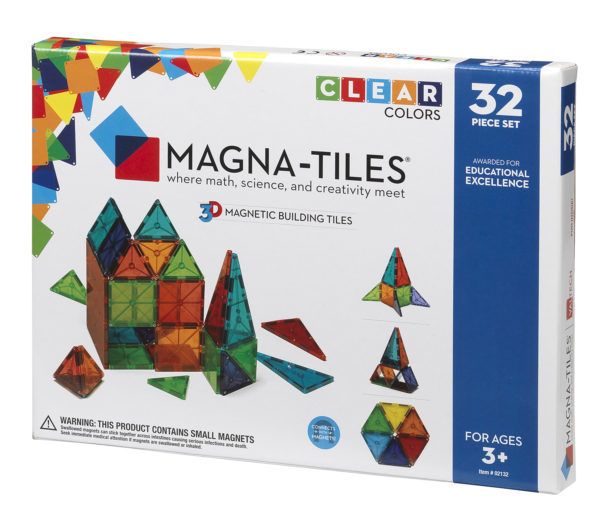 Magna-Tiles Clear Colors 32-pc Set
