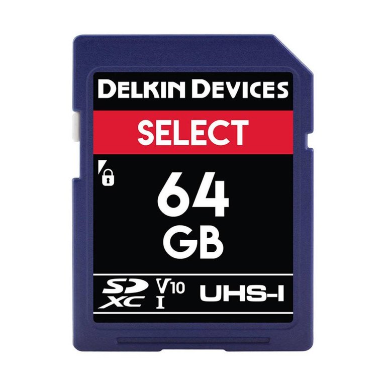 Delkin Delkin Devices Select 64GB UHS-I Class 10 U1 V10 SDXC 266x Memory Card