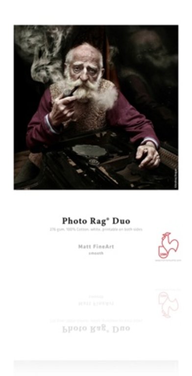 Hahnemuhle Hahnemuhle Photo Rag Duo, 100 % Rag, Bright White Matte Inkjet Paper, Coated 2 Sides, 276 g/mA, 8.5x11", 25 Sheets