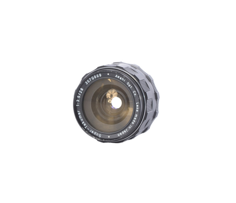 Pentax Asahi Super-Takumar 28mm f/3.5 Lens (with Lens Hood)