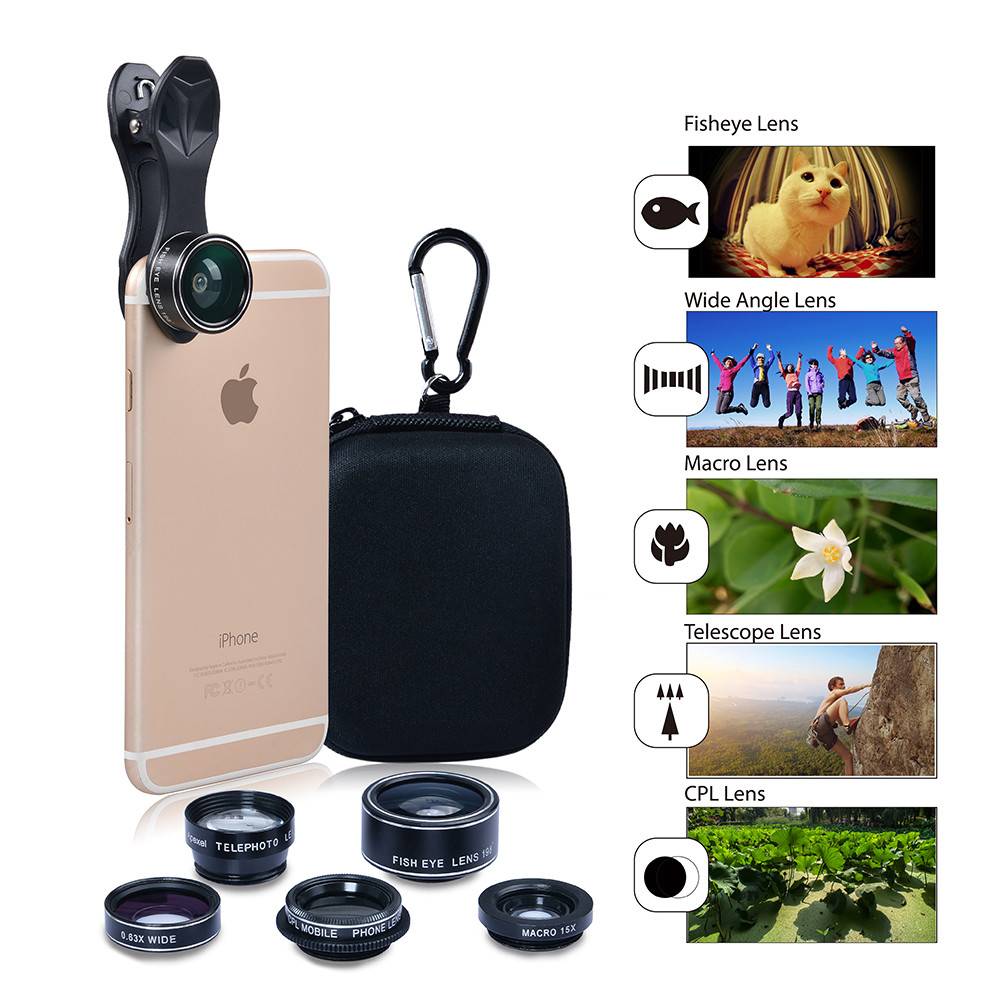 Apexel Apexel Cell Phone Lens 5 In 1 Hd Camera Kit Lezot Camera Sales And Camera Repair Camera Buyers Digital Printing