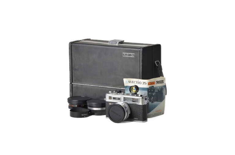 Yashica Yashica Electro 35 Film Camera Kit; Holographic Viewfinder, Wide Angle + Telephoto Adapters