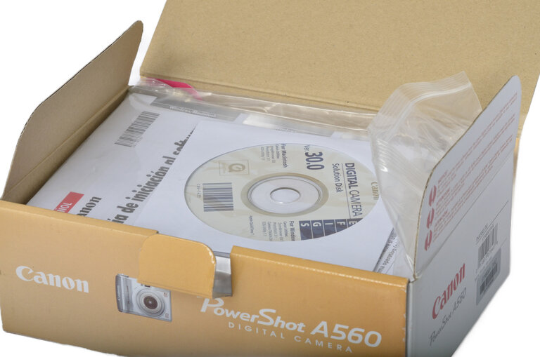 Canon Canon Powershot A560 7.1MP Digital Point and Shoot Camera Kit  w/ Box, Software, Manual, Strap,  etc.