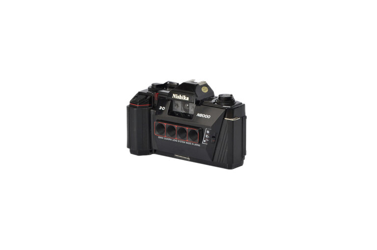 Nishika Nishika N8000 3D 35mm Point and Shoot Film Camera in Leather Case