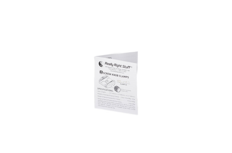 Really Right Stuff Really Right Stuff B2-FAB: 38MM Screw-Knob Clamp