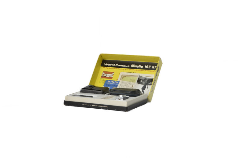 Minolta 16 II Subminature Camera Kit w/ Doufit-S flashgun, Clamp + Manuals