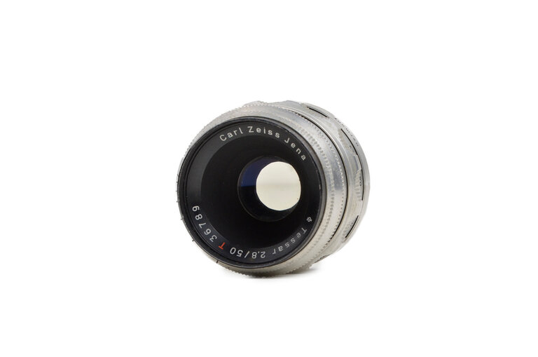 Exacta Carl Zeiss Jena Tessar Red T 50mm f/2.8 Lens for Exakta EXA Mount