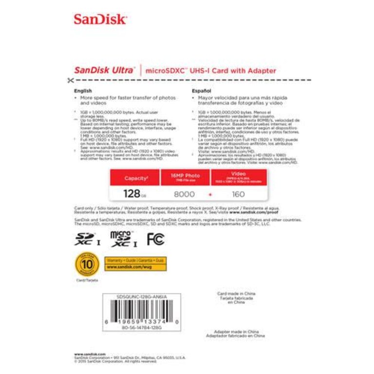 Sandisk Sandisk Ultra 128gb Micro SD
