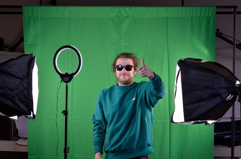 Complete Livestream Studio Lighting & Backdrop Kit - 6x9 Green Screen + Backdrop Stand, x2 Softbox Lights + Studio Bulbs & Stands, Ring Light