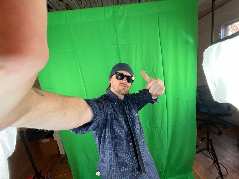 Complete Livestream Studio Lighting & Backdrop Kit - 6x9 Green Screen + Backdrop Stand, x2 Softbox Lights + Studio Bulbs & Stands, Ring Light