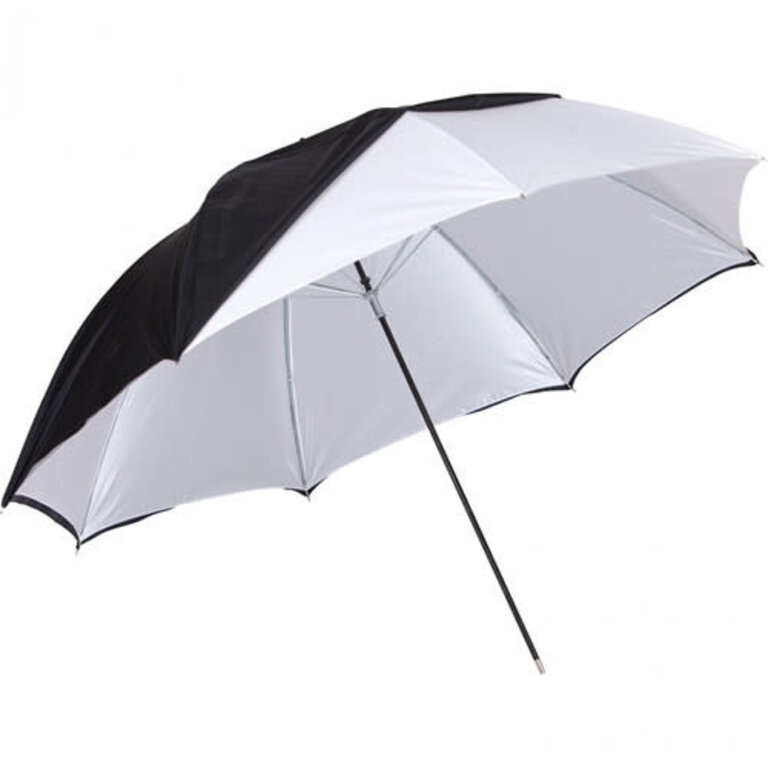 Westcott Style #2016 45" Optical White Satin Umbrella with Black Removable Cover