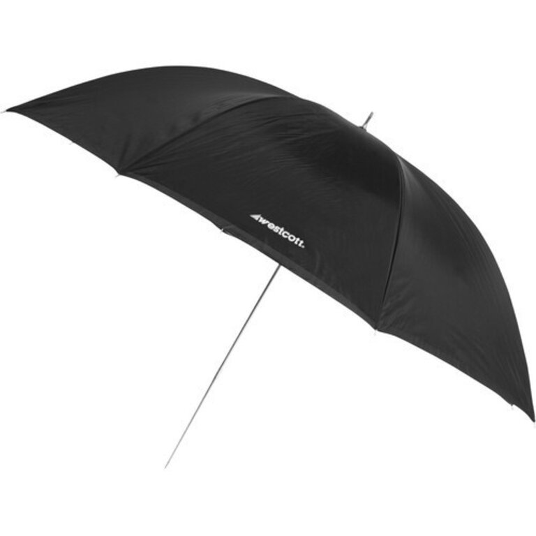 Westcott Style #2021 60" Optical White Satin Umbrella w/ Black Removable Cover