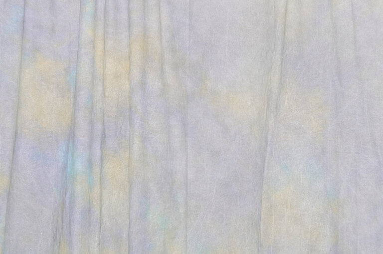XL Handmade Studio Backdrop 12x36ft - Stone Washed Grey / Green & Purple