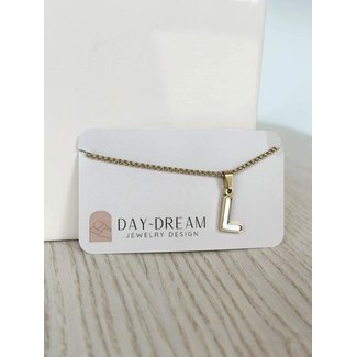 Day Dream Jewelry Design Initial Shell Pendant "L"