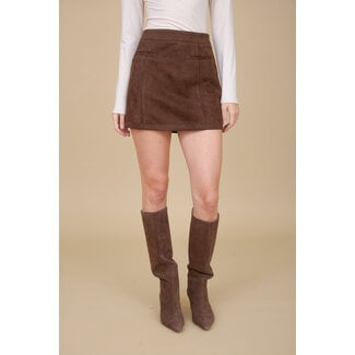 Suede Mini Skirt