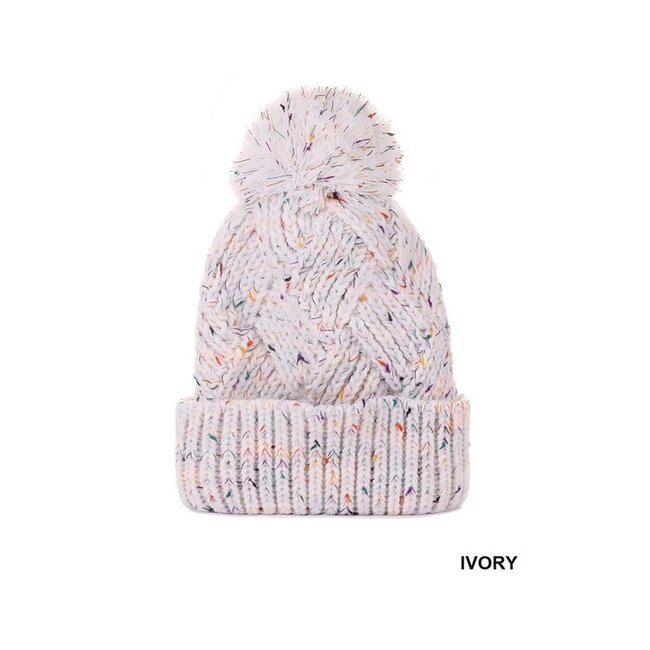 Speckled Pom Beanie