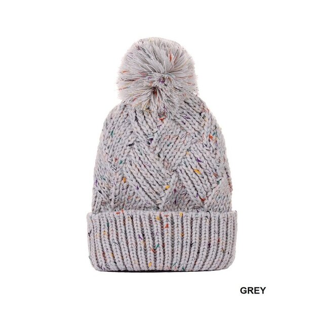 Speckled Pom Beanie