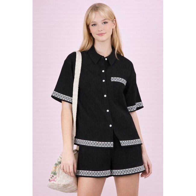 Vaca Crinkle Set Shorts