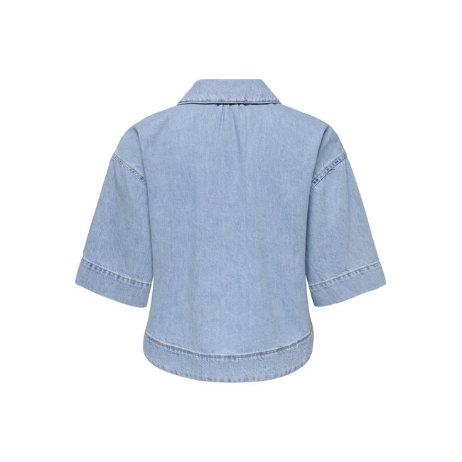Veda Crop Denim Shirt