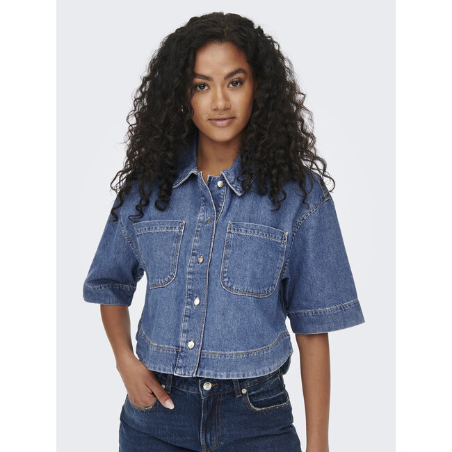 Veda Crop Denim Shirt
