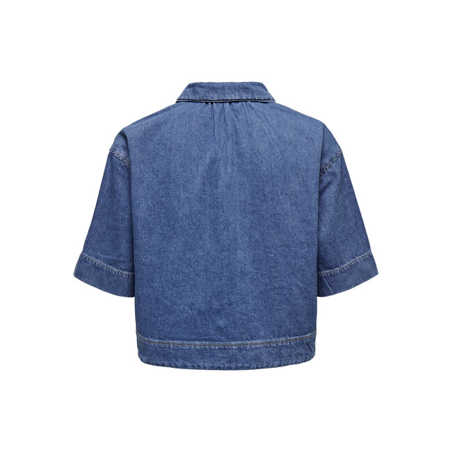 Veda Crop Denim Shirt