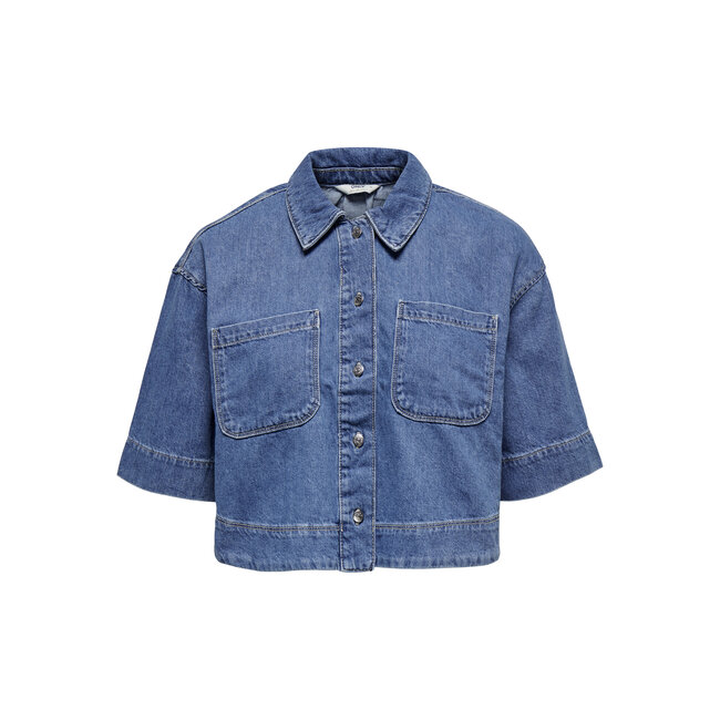 Veda Crop Denim Shirt