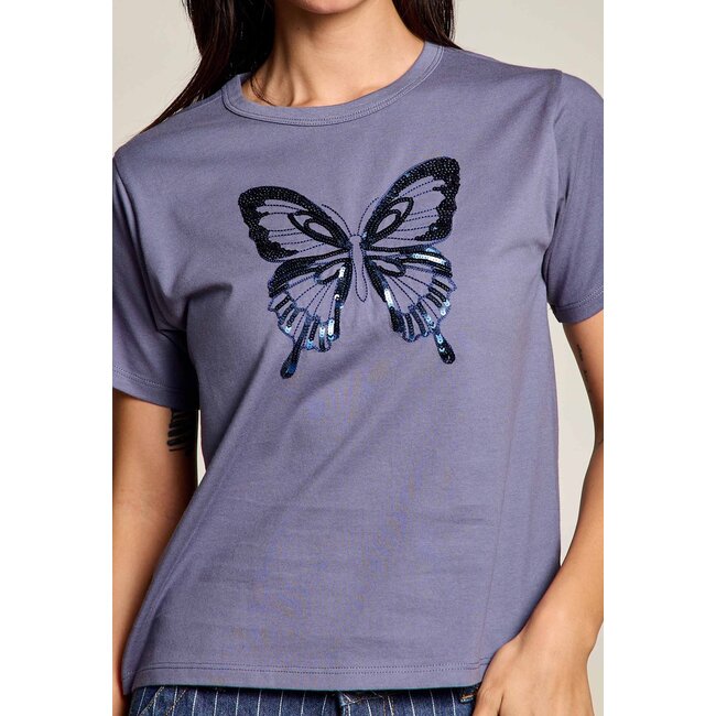 Indigo Butterfly Tee