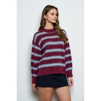 Crimson Stripe Knit