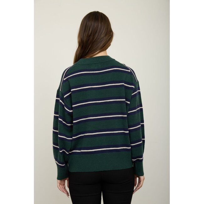 Crimson Stripe Knit