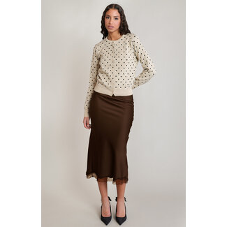 Chocolate Satin Skirt