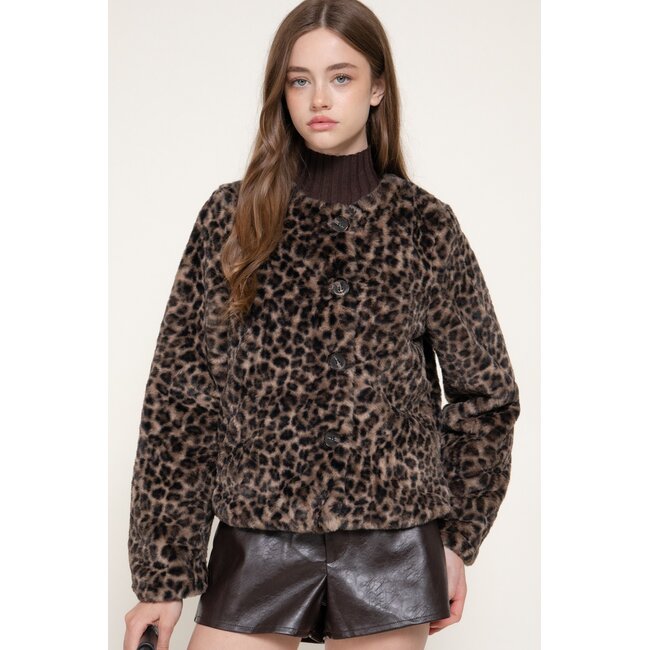 Feline Faux Fur Jacket