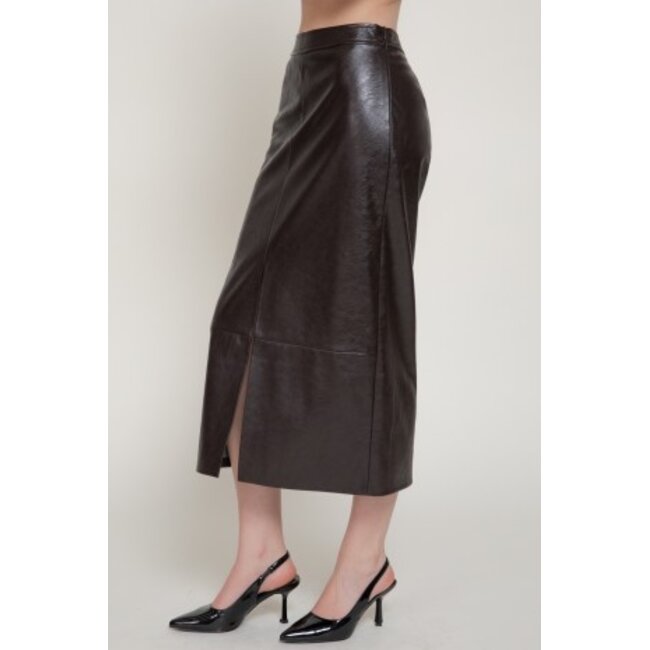 Libra Faux Leather Skirt
