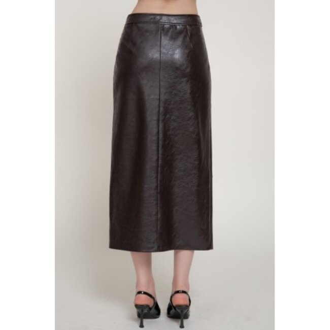 Libra Faux Leather Skirt