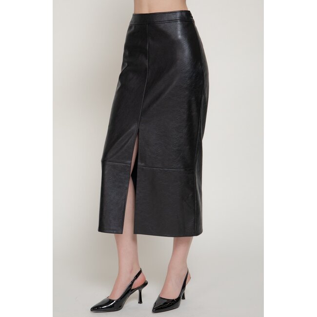 Libra Faux Leather Skirt