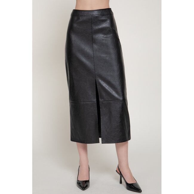 Libra Faux Leather Skirt