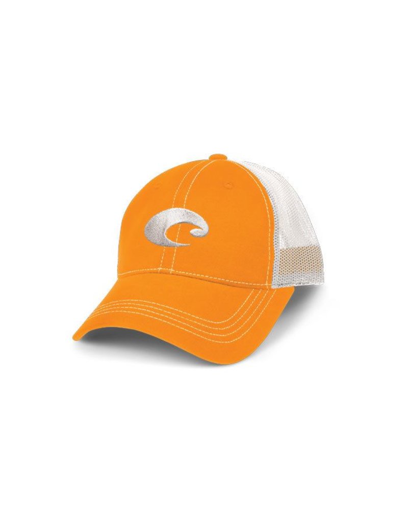 orange mesh hat
