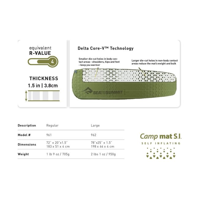 Sea to Summit Camp Self-Inflating Mat Rectangular