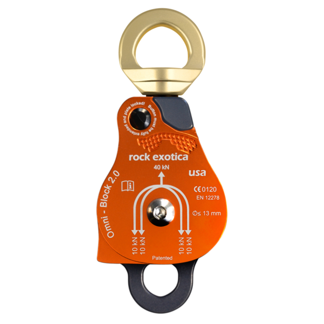 Rock Exotica Omni-Block Double Sheave Swivel Pulley