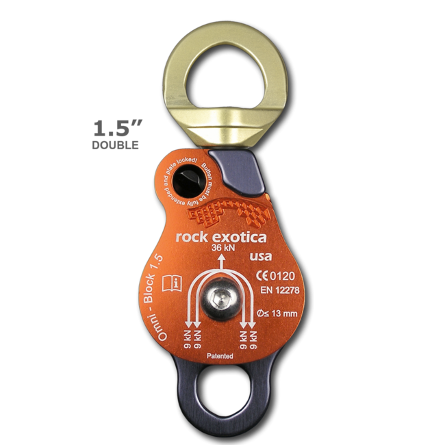 Rock Exotica Omni-Block Double Sheave Swivel Pulley