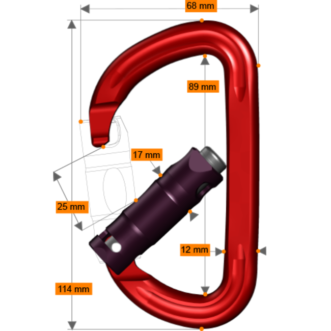 Rock Exotica Rock D Screw-Lock Carabiner