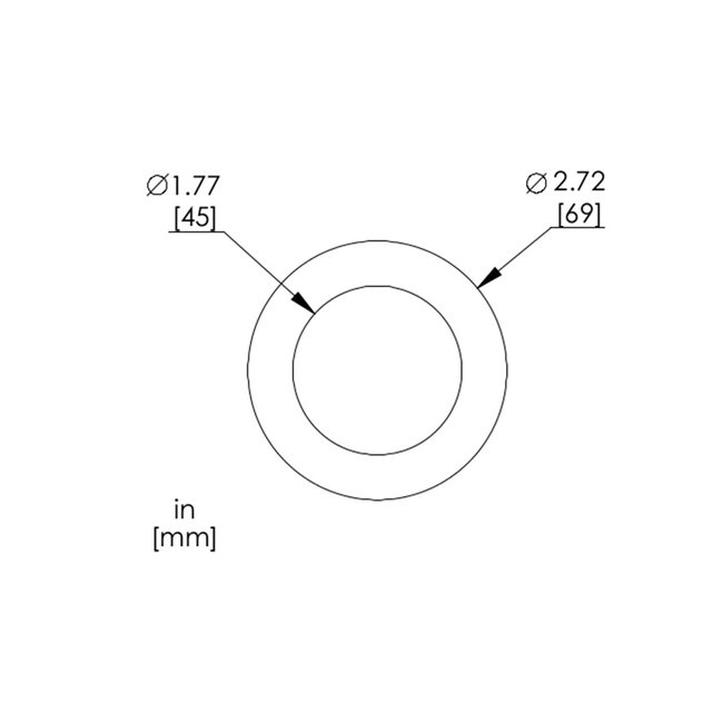 PenSafe O-Ring 45mm x 12mm Aluminum Black