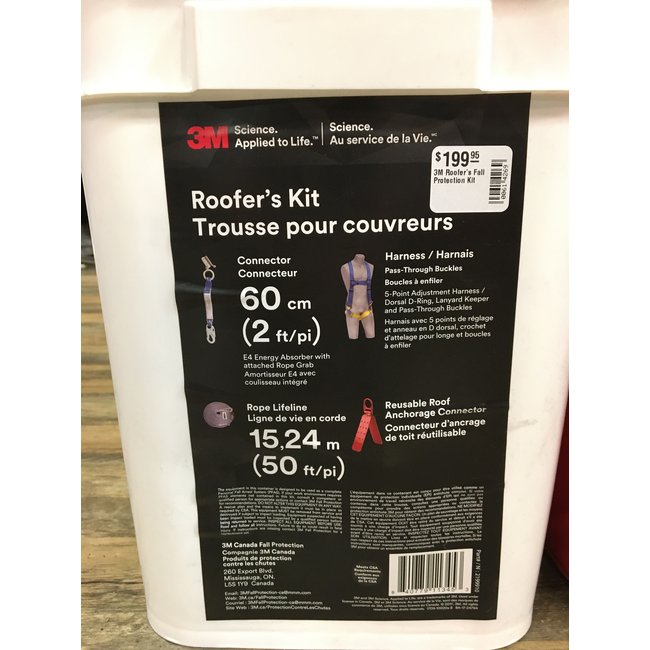 3M Roofer's Fall Protection Kit with 50ft Rope