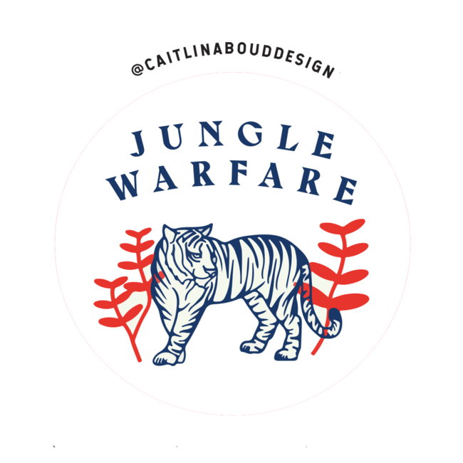 Caitlin Aboud Design Sticker Jungle Warfare