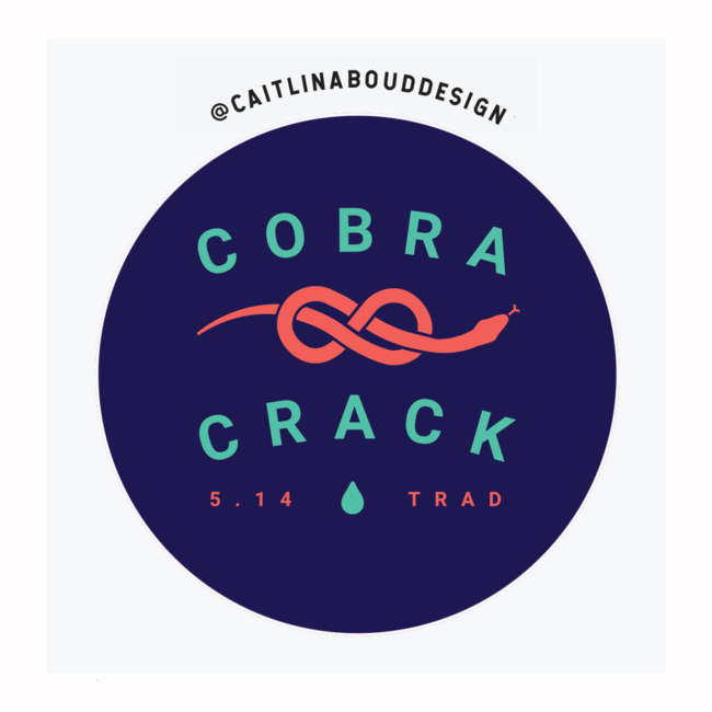 Caitlin Aboud Design Cobra Crack Sticker