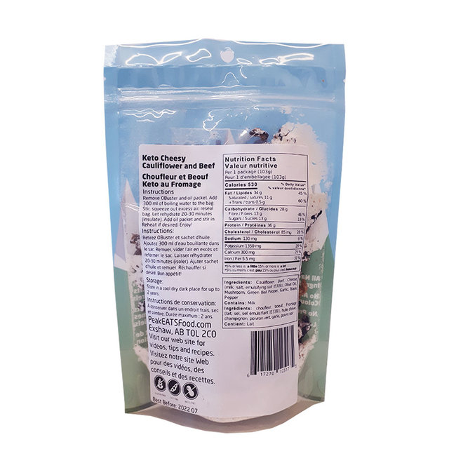 PeakEATS Keto Creamy Cauliflower Beef