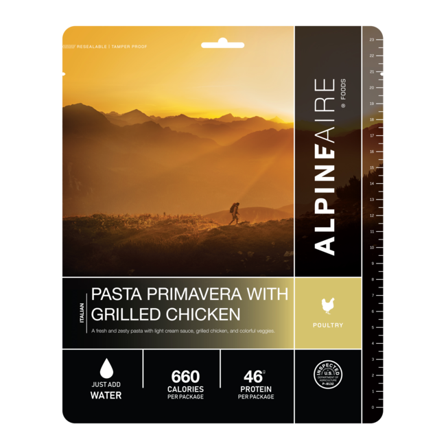 AlpineAire Foods Pasta Primavera with Grilled Chicken