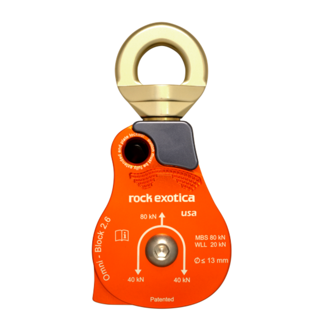 Rock Exotica Omni-Block Single Sheave Swivel Pulley