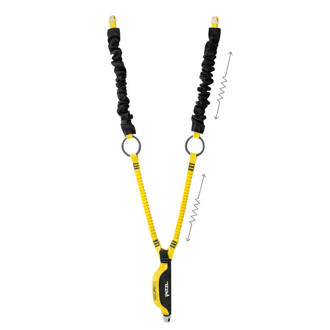 Petzl Absorbica-Y Tie-Back Lanyard w/ MGO Connectors 150cm