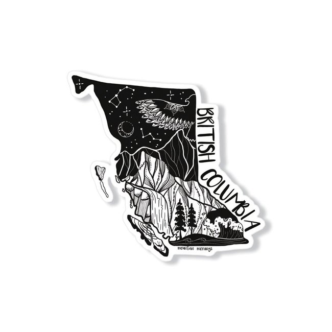 Mountain Mornings British Columbia Sticker